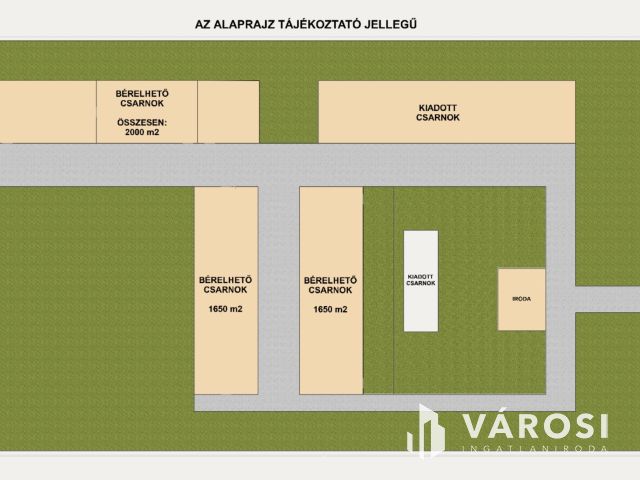 Kiváló állapotú, 2000 m2-es raktár, csarnok kiadó